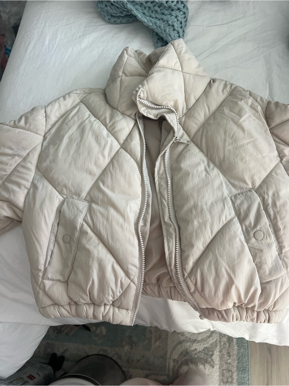 Garage Puffer Jacket - Cream